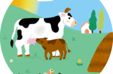 Que font-ils à la ferme ? Autocollants